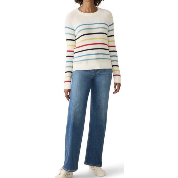 Faherty Women’s Knit Sweater Striped Cotton Cashmere Small Size Lightweight - Picture 12 of 12